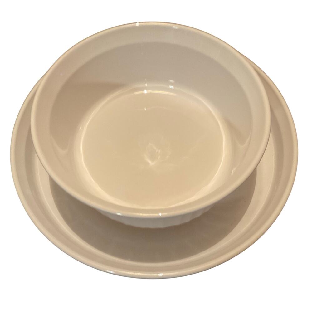 22 Piece Corning French White cookware Set with Pyrex Glass Lids